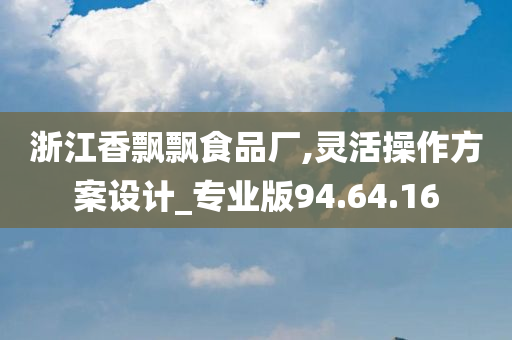 浙江香飘飘食品厂,灵活操作方案设计_专业版94.64.16