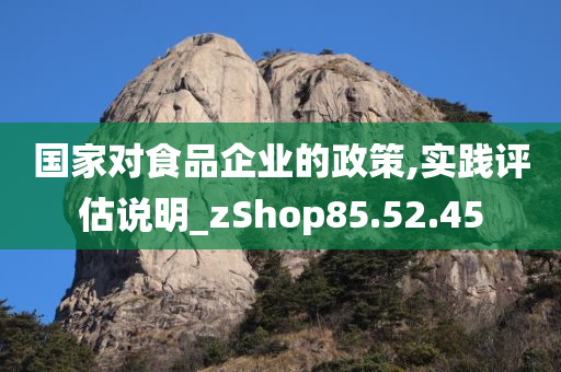 国家对食品企业的政策,实践评估说明_zShop85.52.45