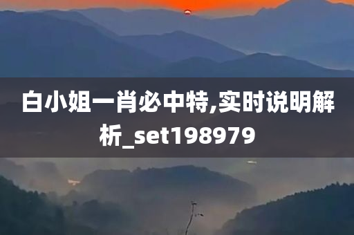 白小姐一肖必中特,实时说明解析_set198979