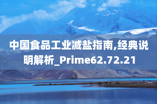 中国食品工业减盐指南,经典说明解析_Prime62.72.21