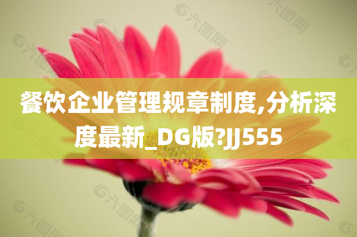 餐饮企业管理规章制度,分析深度最新_DG版?JJ555