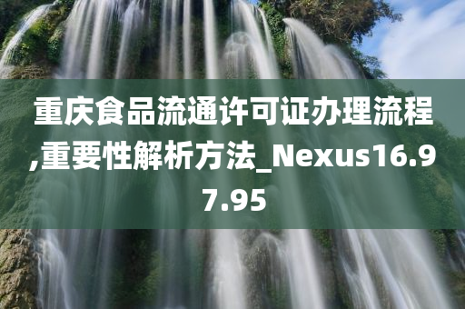 重庆食品流通许可证办理流程,重要性解析方法_Nexus16.97.95