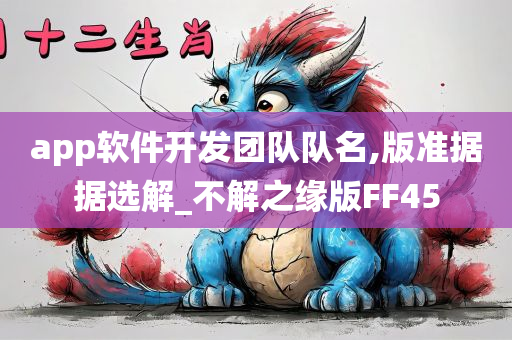 app软件开发团队队名,版准据据选解_不解之缘版FF45