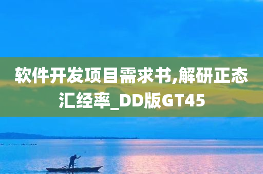 软件开发项目需求书,解研正态汇经率_DD版GT45