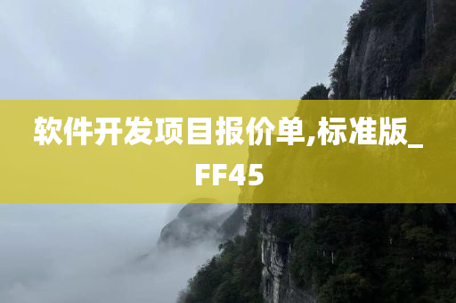 软件开发项目报价单,标准版_FF45