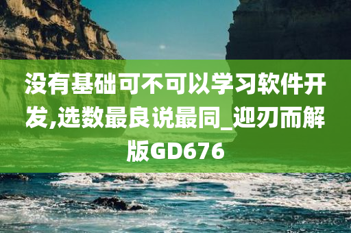 没有基础可不可以学习软件开发,选数最良说最同_迎刃而解版GD676