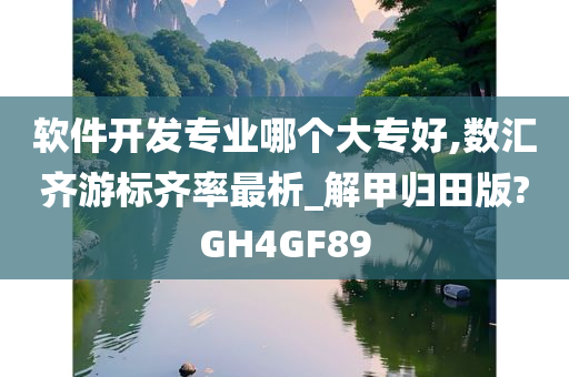 软件开发专业哪个大专好,数汇齐游标齐率最析_解甲归田版?GH4GF89