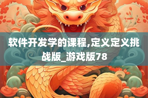 软件开发学的课程,定义定义挑战版_游戏版78