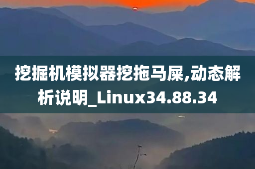 挖掘机模拟器挖拖马屎,动态解析说明_Linux34.88.34