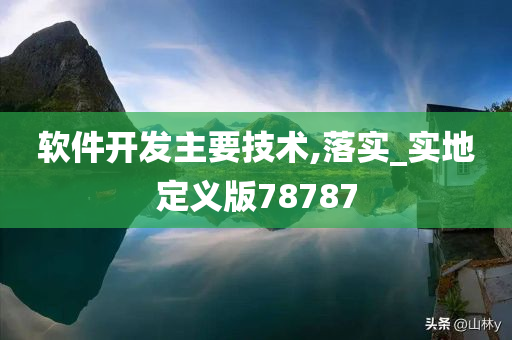 软件开发主要技术,落实_实地定义版78787