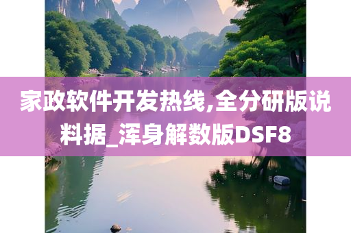 家政软件开发热线,全分研版说料据_浑身解数版DSF8