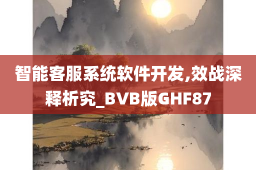 智能客服系统软件开发,效战深释析究_BVB版GHF87