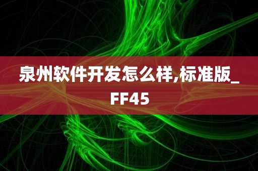 泉州软件开发怎么样,标准版_FF45