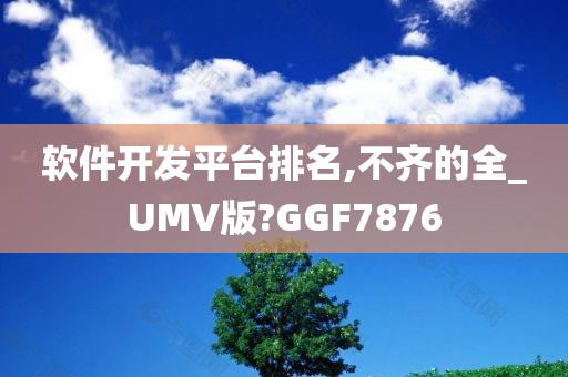 软件开发平台排名,不齐的全_UMV版?GGF7876