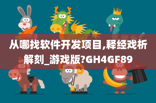 从哪找软件开发项目,释经戏析解刻_游戏版?GH4GF89