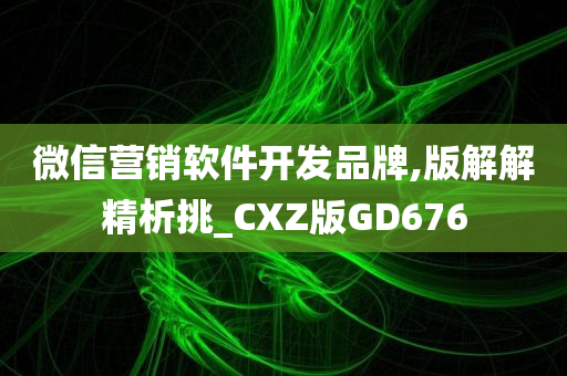 微信营销软件开发品牌,版解解精析挑_CXZ版GD676