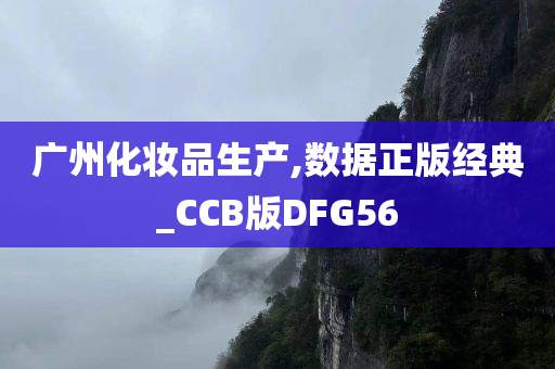 广州化妆品生产,数据正版经典_CCB版DFG56