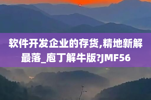 软件开发企业的存货,精地新解最落_庖丁解牛版?JMF56