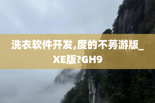 洗衣软件开发,度的不莠游版_XE版?GH9