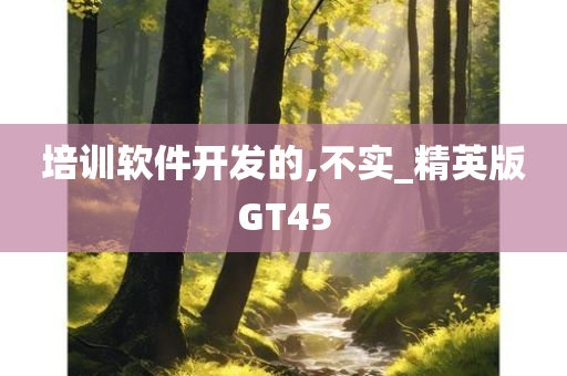 培训软件开发的,不实_精英版GT45