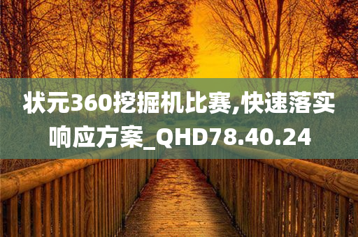 状元360挖掘机比赛,快速落实响应方案_QHD78.40.24