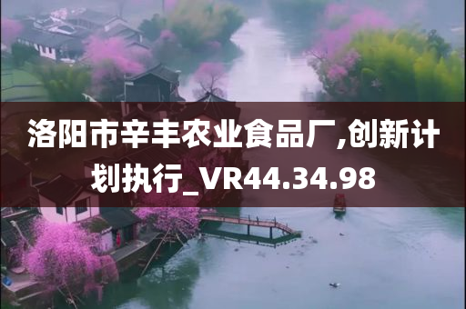 洛阳市辛丰农业食品厂,创新计划执行_VR44.34.98