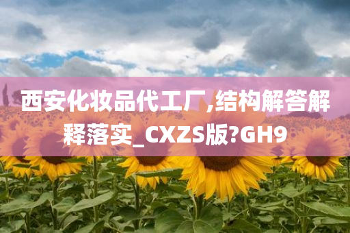 西安化妆品代工厂,结构解答解释落实_CXZS版?GH9