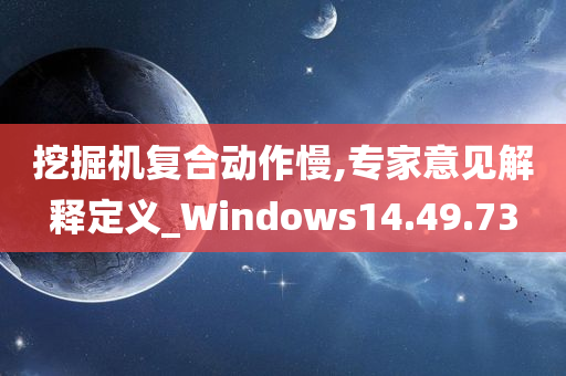 挖掘机复合动作慢,专家意见解释定义_Windows14.49.73