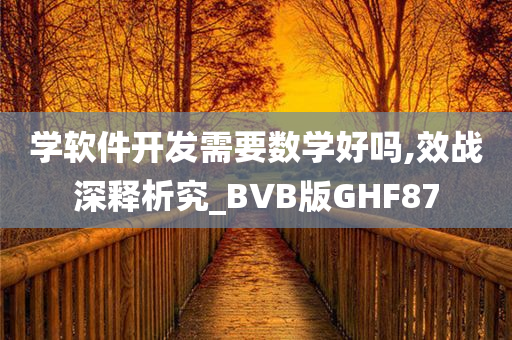 学软件开发需要数学好吗,效战深释析究_BVB版GHF87