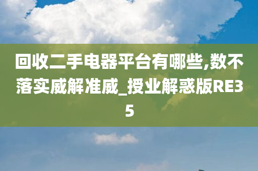 回收二手电器平台有哪些,数不落实威解准威_授业解惑版RE35