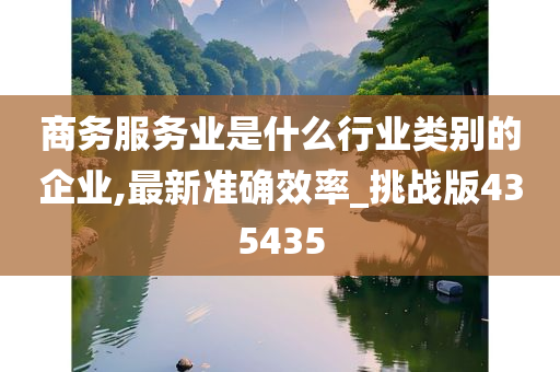 商务服务业是什么行业类别的企业,最新准确效率_挑战版435435