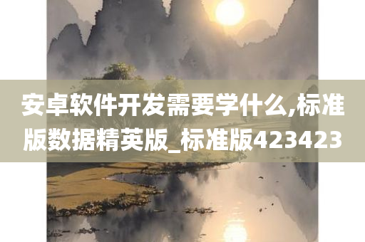 安卓软件开发需要学什么,标准版数据精英版_标准版423423