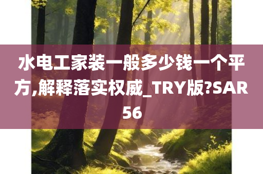 水电工家装一般多少钱一个平方,解释落实权威_TRY版?SAR56