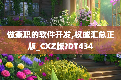 做兼职的软件开发,权威汇总正版_CXZ版?DT434