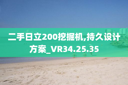 二手日立200挖掘机,持久设计方案_VR34.25.35