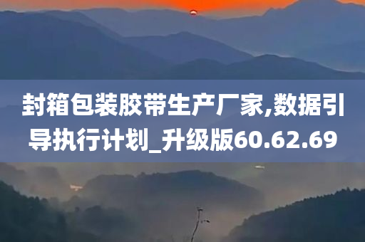 封箱包装胶带生产厂家,数据引导执行计划_升级版60.62.69