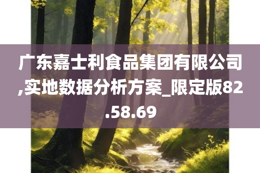 广东嘉士利食品集团有限公司,实地数据分析方案_限定版82.58.69