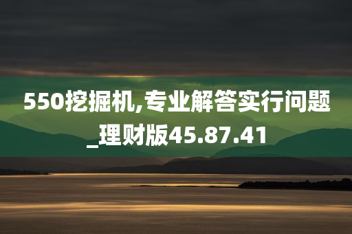 550挖掘机,专业解答实行问题_理财版45.87.41