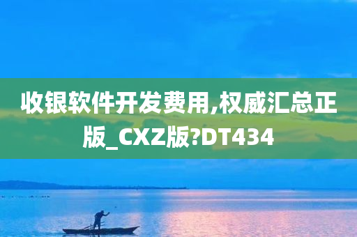 收银软件开发费用,权威汇总正版_CXZ版?DT434