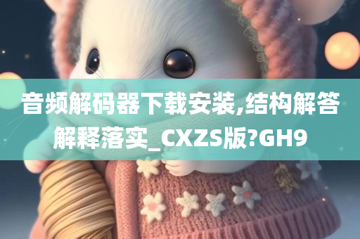 音频解码器下载安装,结构解答解释落实_CXZS版?GH9