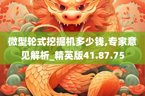 微型轮式挖掘机多少钱,专家意见解析_精英版41.87.75