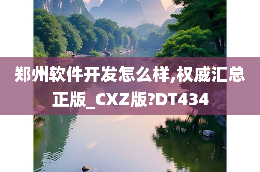 郑州软件开发怎么样,权威汇总正版_CXZ版?DT434