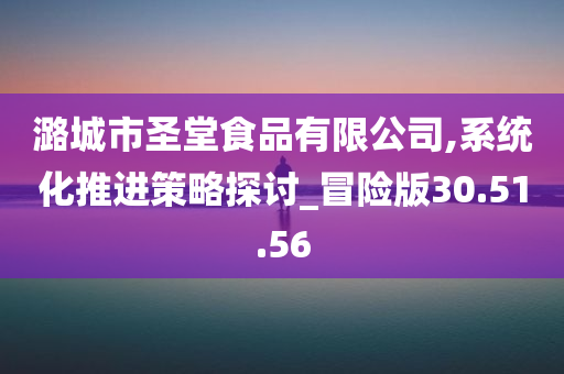 潞城市圣堂食品有限公司,系统化推进策略探讨_冒险版30.51.56