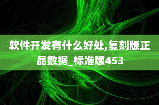 软件开发有什么好处,复刻版正品数据_标准版453