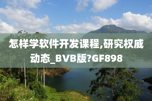 怎样学软件开发课程,研究权威动态_BVB版?GF898