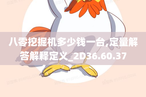 八零挖掘机多少钱一台,定量解答解释定义_2D36.60.37