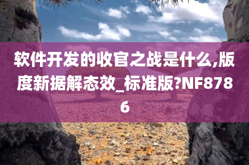 软件开发的收官之战是什么,版度新据解态效_标准版?NF8786