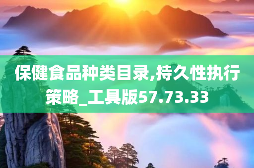 保健食品种类目录,持久性执行策略_工具版57.73.33