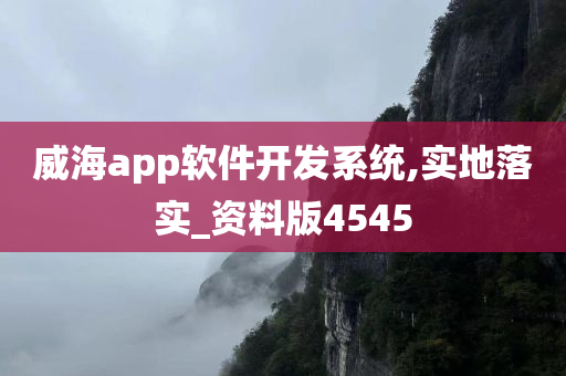 威海app软件开发系统,实地落实_资料版4545