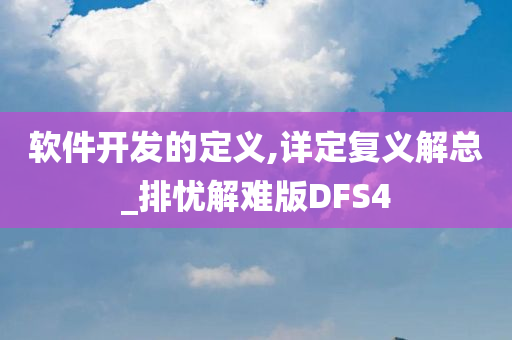 软件开发的定义,详定复义解总_排忧解难版DFS4